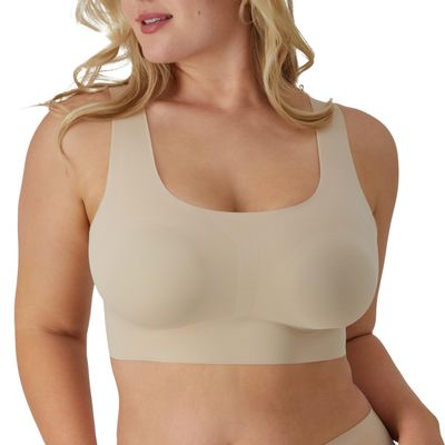 Bali Comfort Revolution Wireless T-Shirt Bra, Wireless Full-Coverage Bra, Pullover Wirefree T-Shirt Bra, Nude, XX-Large