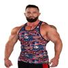 Crazee Wear Stringer Tank Top with Flag Freedom Design view 1