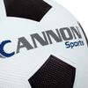 Cannon Sports Black & White Soccer Ball for Games, Practice, and Agility Training (Pebbled, Size 5) view 2