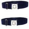 2 Pack Kide Belts Stretch Adjustable Belt For Little Boys Girls School Uniforms Pants With Easy Buckle (2 Navy-Blue) view 1