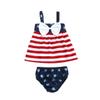0-6 Months Infant Baby Girl American Flag Independence Day Clothes Clothing 4th of July Straps Top Sleeveless Bottom Memorial Day Outfits 3-6 Month Red White view 1