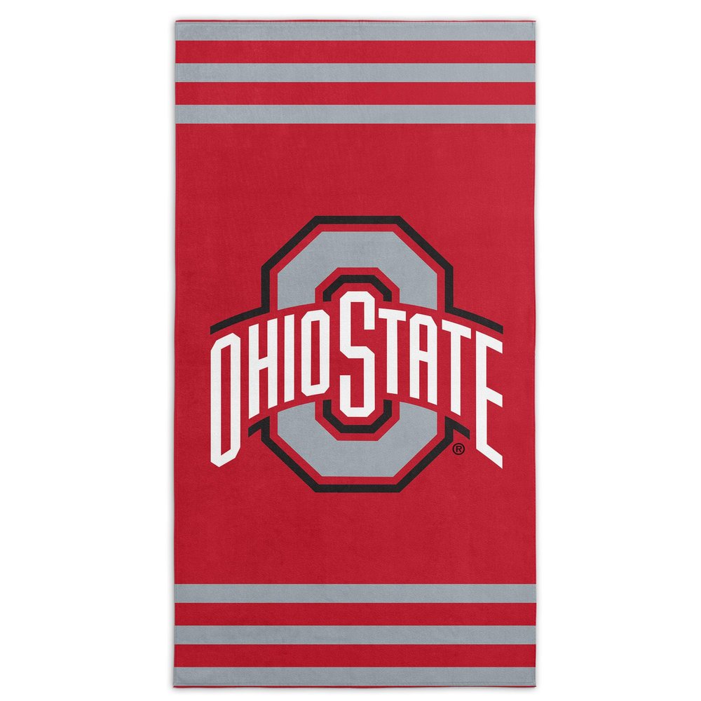 Northwest NCAA Ohio State Buckeyes Unisex-Adult Beach Towel, 30" x 60", Stripes