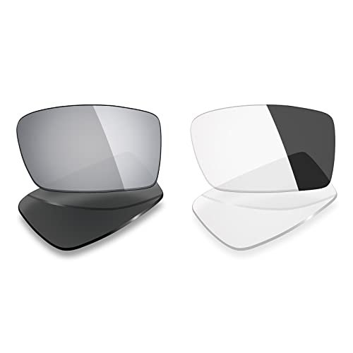 Mryok 2 Pair Polarized Replacement Lenses for Oakley Gascan Sunglass - Options