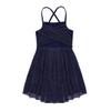 Alvivi Girls' Empire Waist Camisole Gymnastics Leotard with Chiffon Skirt Ballet Dance Dress Costumes (8-10, Glittery Mesh Navy Blue) view 3