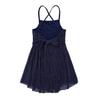Alvivi Girls' Empire Waist Camisole Gymnastics Leotard with Chiffon Skirt Ballet Dance Dress Costumes (8-10, Glittery Mesh Navy Blue) view 4
