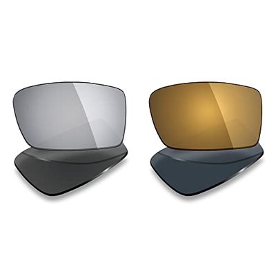 Mryok 2 Pair Polarized Replacement Lenses for Oakley Gascan Sunglass - Options