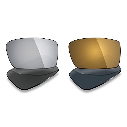 Mryok 2 Pair Polarized Replacement Lenses for Oakley Gascan Sunglass - Options