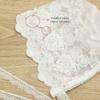 Infant Girl White Lace Bonnet Newborn Hat Baby Girl nb Cap(A-White Lace Bonnet with Imitation Pearls, 0-3 Months) view 2