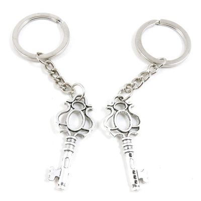 5 Items Metal Keychain Keyring Key Tags Chains Rings Jewelry Bag Charms Y7HM1 Skeleton Key
