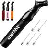 SPORTBIT Ball Pump for Sports Balls - Push & Pull Inflating System - Hand Pump for All Exercise Balls - Volleyball Pump, Basketball Inflator, Football & Soccer Ball Air Pump - Goes with 5 Needles Set view 1