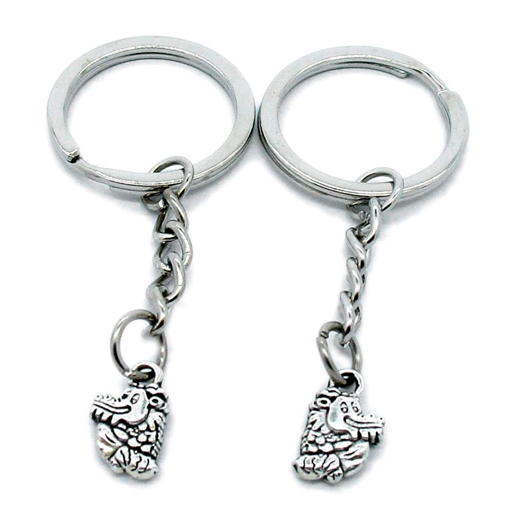 1 Item Metal Keychain Keyring Key Tags Chains Rings Jewelry Bag Charms P4DV1 Cartoon Dragon
