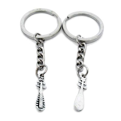 100 Items Metal Keychain Keyring Key Tags Chains Rings Jewelry Bag Charms H6OQ6 Lute