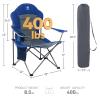 EVER ADVANCED Folding Camping Chair with High Back Padded 2 Pack Oversized Portable Lawn Chairs Lightweight Sturdy Steel Foldable Outdoor Camp Chair for Adults,Grey view 3