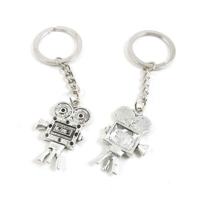 5 Items Metal Keychain Keyring Key Tags Chains Rings Jewelry Bag Charms Q1QL8 Vintage Projector