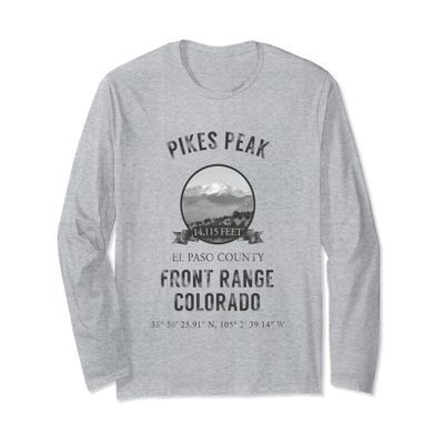 Vintage Style Long Sleeve Pikes Peak T Shirt