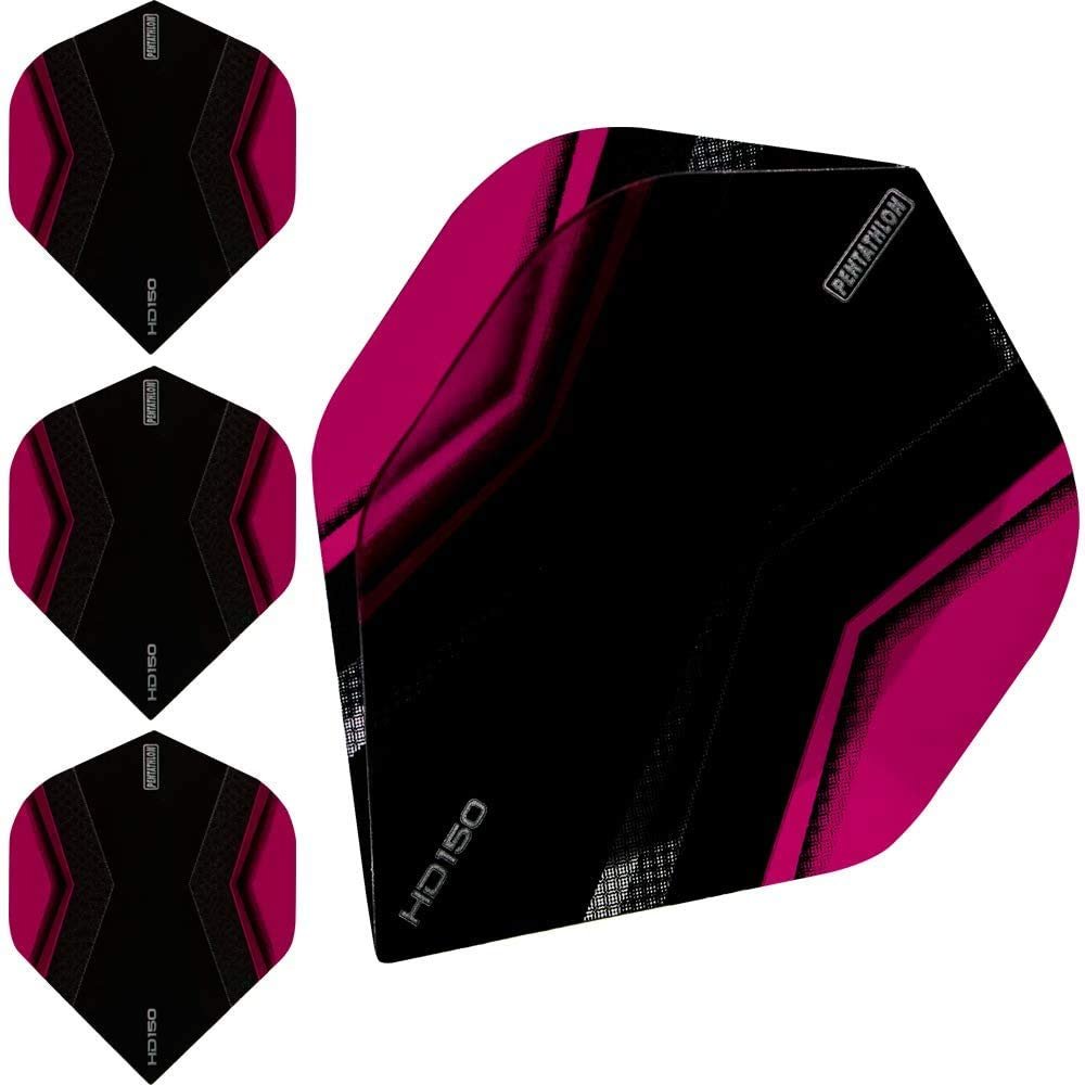 abcdarts Unisex  Adult's Pentathlon HD150 Xwing Dart Flights, Pink, Klassische
