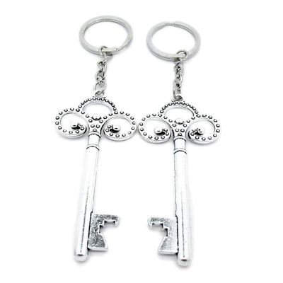 20 Items Metal Keychain Keyring Key Tags Chains Rings Jewelry Bag Charms J7XO3 Fake Skeleton Key