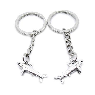 1 Item Metal Keychain Keyring Key Tags Chains Rings Jewelry Bag Charms LG9X2 Shark