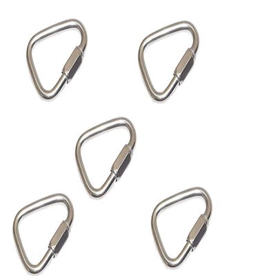 DBM IMPORTS 5 PCS Stainless Steel 3/16" Marine Triangle Quick Link 660 LBS Shackle Boat Rig