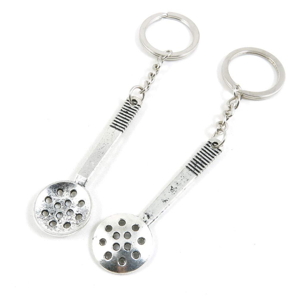 20 Items Metal Keychain Keyring Key Tags Chains Rings Jewelry Bag Charms L0EW1 Colander