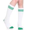 juDanzy Baby, Toddler & Kids Knee High Tube Socks For Boys & Girls With Grips (4-6 Years (Shoe Size 9C-1), White/Green) view 1