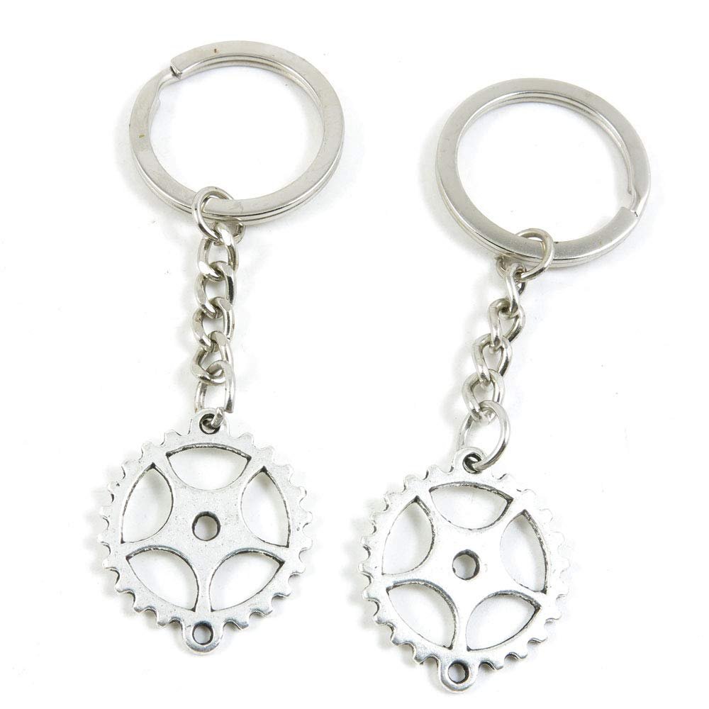 1 Item Metal Keychain Keyring Key Tags Chains Rings Jewelry Bag Charms P5YH5 Wheel Gear Cog Steampunk