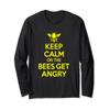 Beekeeper Keep Calm or The Bees Get Angry Beekeeping Shirt view 1