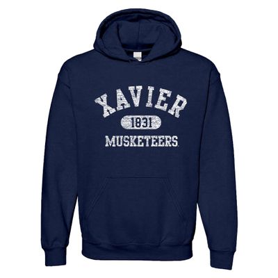 AH20 - Xavier Musketeers Athletic Arch HOODIE - Small - Navy