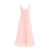 Agoky Girl's Chiffon Pleated Pageant Birthday Party Wedding Flower Girl Dress Junior Bridesmaid Long Gowns Pearl Pink 14 view 2