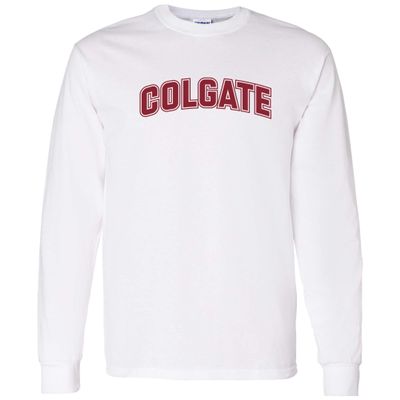 AL03 - Colgate University Raiders Arch Logo Long Sleeve - Large - White