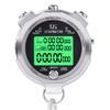 LAOPAO Stopwatch Metal Stopwatch Timer with Backlit 1/100th Second Precision 2 Lap Memory Digital Stop Watch for Coaches view 1