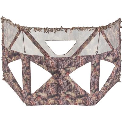 Native Ground Blinds Yuma 1 Person Ground Blind with 5 Shooting Windows and Brush Holders, Dirt Road Camo (YU-DR)