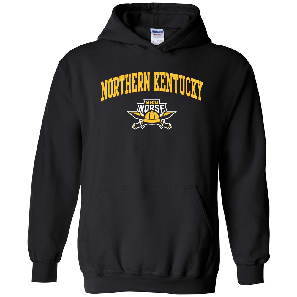 AH03 - Northern Kentucky Norse Arch Logo HOODIE - Large - Black