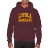 AH46 - Loyola University Chicago Ramblers Front And Back Print HOODIE - X-Large - Maroon view 2