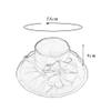 AMOYER Women's Foldable Organza Church Cap Fascinator Bridal Tea Party Wedding Hat White view 3
