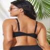Swimsuits For All Women's Mentor Tie Front Bikini Top - 10, Animal Print (Plus view 2