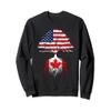 Canadian Roots American Grown Canada Flag Sweatshirt Gift view 1