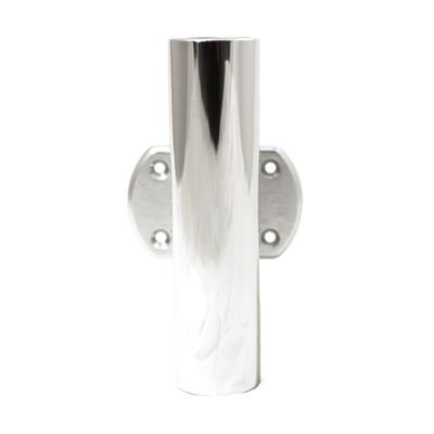 Tigress 8 1/2" Straight Side Mount Transom or Console Rod Holder - Anodized Aluminum, Secure 4-Hole Mount