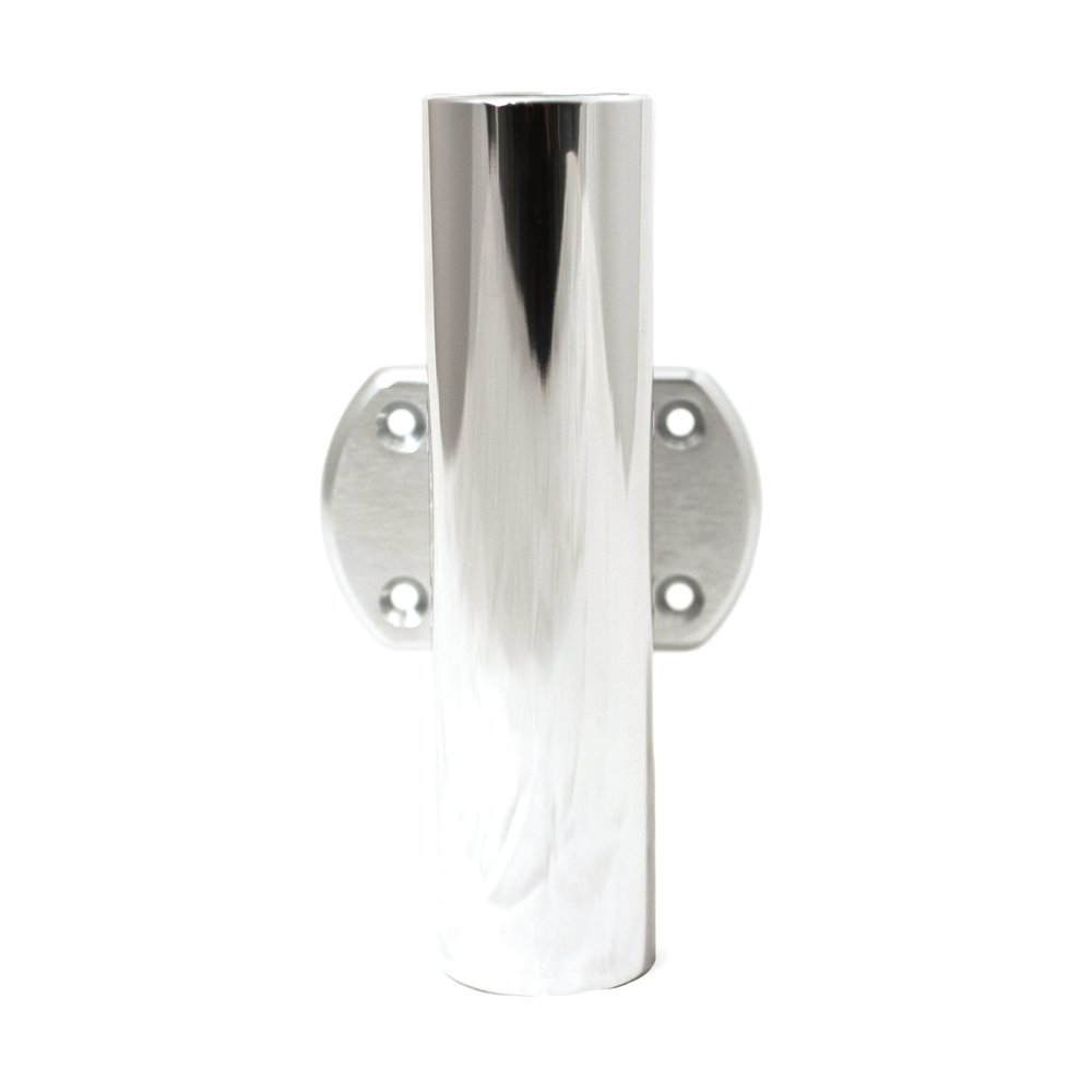 Tigress 8 1/2" Straight Side Mount Transom or Console Rod Holder - Anodized Aluminum, Secure 4-Hole Mount
