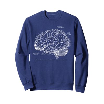 Vintage Human Brain Anatomy Sweatshirt
