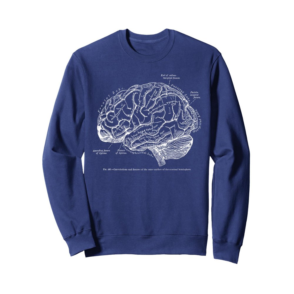 Vintage Human Brain Anatomy Sweatshirt
