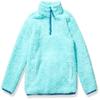 Amazon Essentials Girls' Long Sleeve Sherpa Fleece Quarter-Zip Jacket, Midweight, Aqua Blue, X-Small view 1