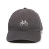 Bicycle Bike Baseball Cap Embroidered Cotton Adjustable Dad Hat Charcoal view 1