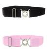 2 Pack Kide Belts Stretch Adjustable Belt For Little Boys Girls School Uniforms Pants With Easy Buckle (1Black + 1Pink) view 1