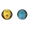 Aeromat Dual Grip Power Medicine Ball, 9cm/10-Pound, Black/Yellow with Dual Grip Fitness Power Medicine Ball - 12 lb. Black/Teal view 1