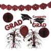 Burgundy Graduation Decorating Kit - Party Decorations - 9 Pieces view 1