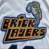#19 Brick Layers 1996 MTV Rock N Jock Basketball Jersey White (White, XX-Large) view 3