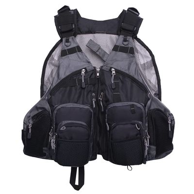 Raprance Fly Fishing Vest Backpack - Adjustable Lightweight and Quick-Dry, with 17 Pockets for Trout Bass Saltwater (Black,FV01)