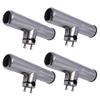 AMYSPORTS Rail Mount Rod Clamp Holders Boat Clamp Holders Rod Stainless Steel Fishing Rods Holder Adjustable Marine Side Mounted Support for Kayak Boats Fishing 4Pcs view 1