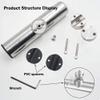 AMYSPORTS Rail Mount Rod Clamp Holders Boat Clamp Holders Rod Stainless Steel Fishing Rods Holder Adjustable Marine Side Mounted Support for Kayak Boats Fishing 4Pcs view 2